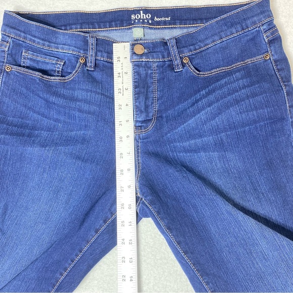 DKNY Soho Jean's Women's 14P Blue Mid Rise Bootcut Boho Western Stretch Denim - Picture 13 of 15